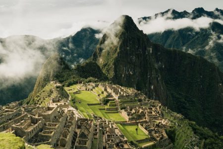 À pied à machu picchu, pérou