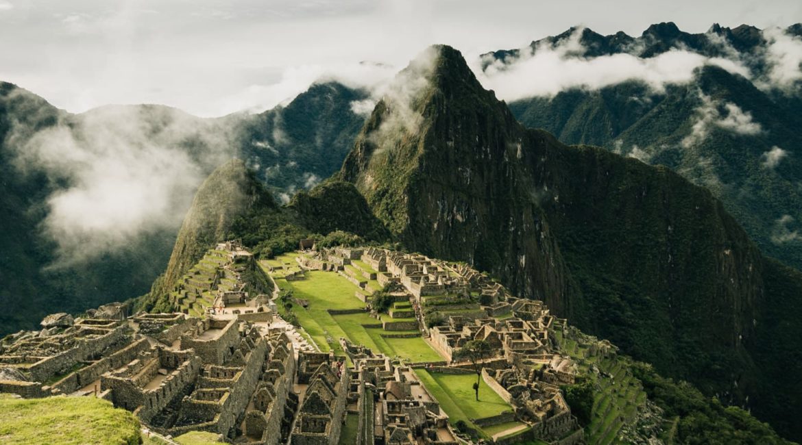 À pied à machu picchu, pérou